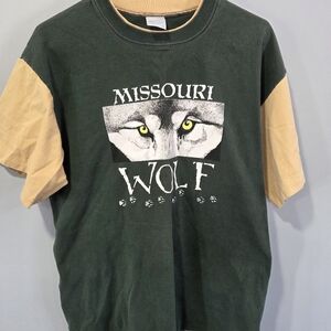 Vintage Prairie Mountain Wolf Missouri Shirt MEDIUM